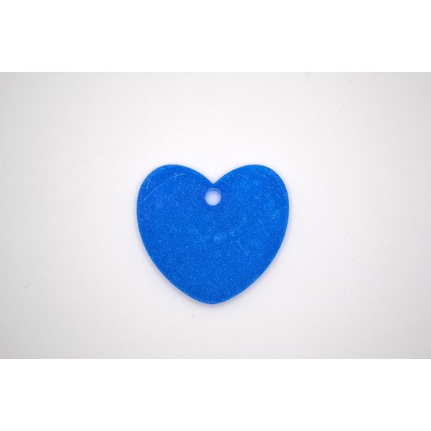 Hundetegn, stort hjerte, bl med glimmer