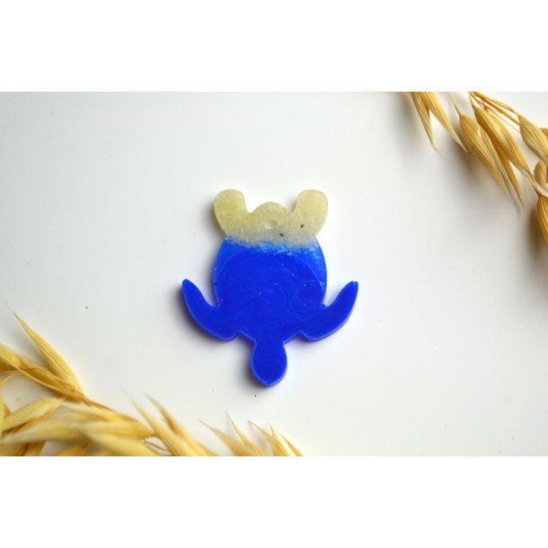 Hundetegn, lille skildpadde, strand og hav