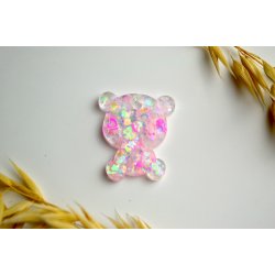 Hundetegn, lille bjrn, lyserd glitter