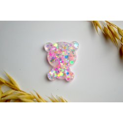 Hundetegn, lille bjrn, lyserd glitter