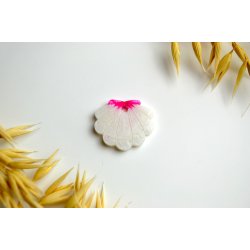 Hundetegn, lille musling, perlemor med pink