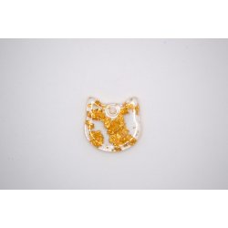 Hundetegn, lille kattehoved, bladguld