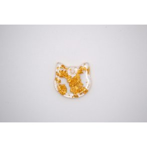 Hundetegn, lille kattehoved, bladguld