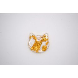 Hundetegn, lille kattehoved, bladguld