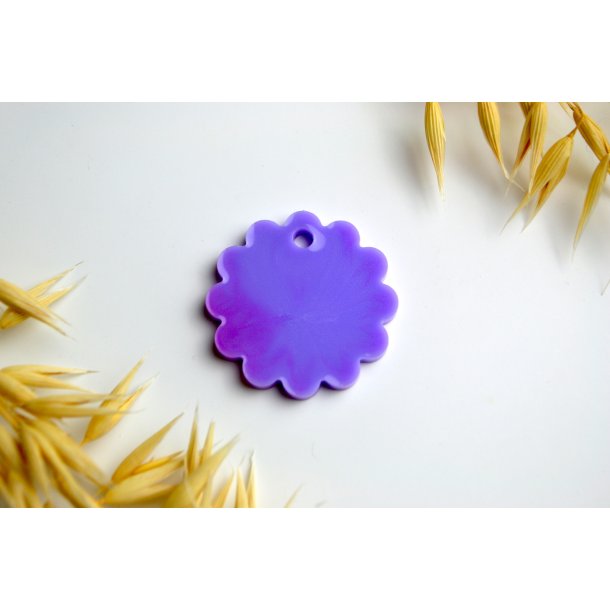 Hundetegn, stor b�lget rund, lys og m�rk lilla