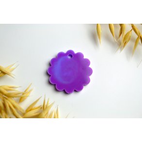 Hundetegn, stor b�lget rund, lys og m�rk lilla