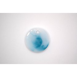 Hundetegn, mellem rund, hvid og turkis 