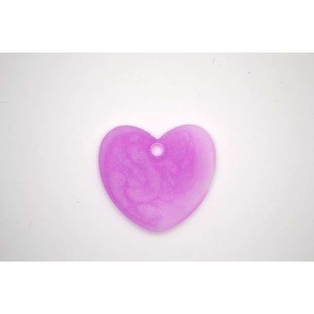 Hundetegn, stort hjerte, lilla 