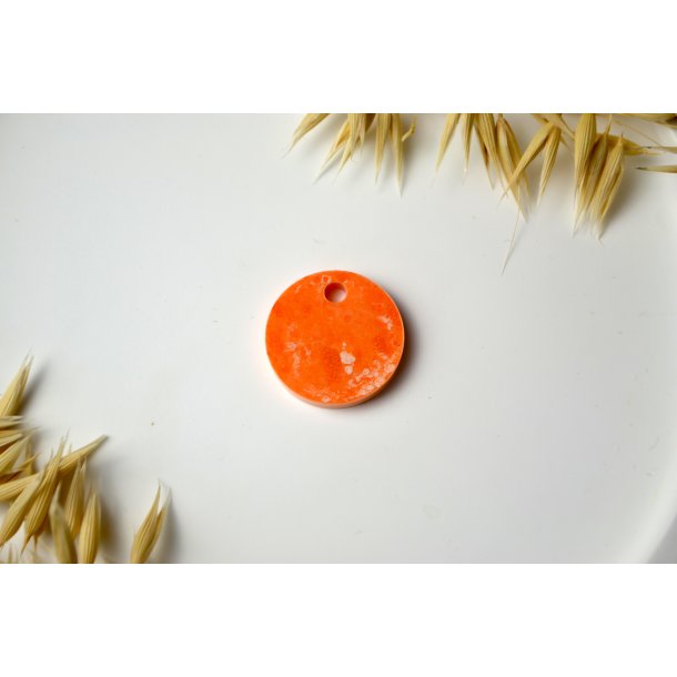 Hundetegn, mellem rund, orange med effekt