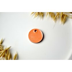 Hundetegn, mellem rund, glitter og orange