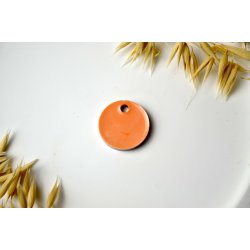 Hundetegn, mellem rund, glitter og orange