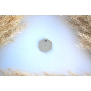 Hundetegn, lille hexagon, beige