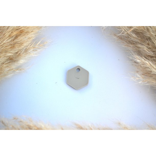 Hundetegn, lille hexagon, beige