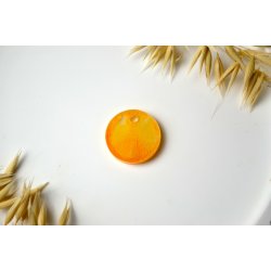 Hundetegn, mellem rund, gul orange med effekt
