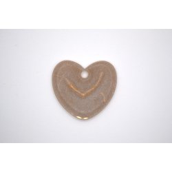 Hundetegn, stort hjerte, guld detaljer