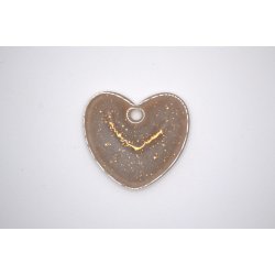 Hundetegn, stort hjerte, guld detaljer