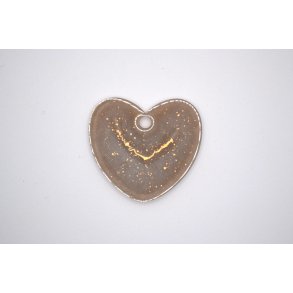 Hundetegn, stort hjerte, guld detaljer