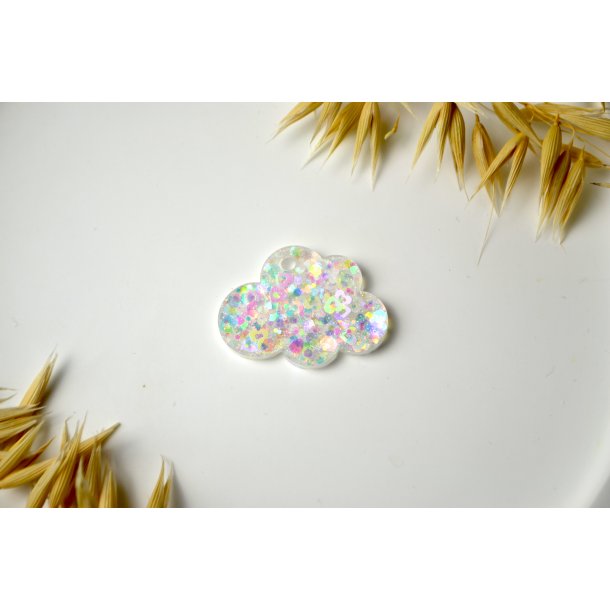 Hundetegn, lille sky, glitter