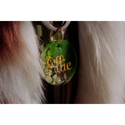 Ellie - grn med blade og bladguld