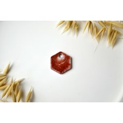 Hundetegn, lille hexagon, brun med shimmer