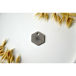 Hundetegn, lille hexagon, gr�lig beige med effekt