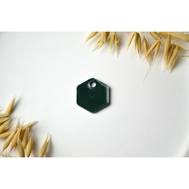 Hundetegn, lille hexagon, gr�n shimmer