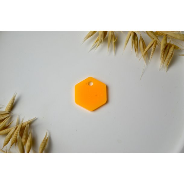 Hundetegn, lille hexagon, orange