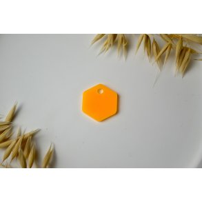 Hundetegn, lille hexagon, orange