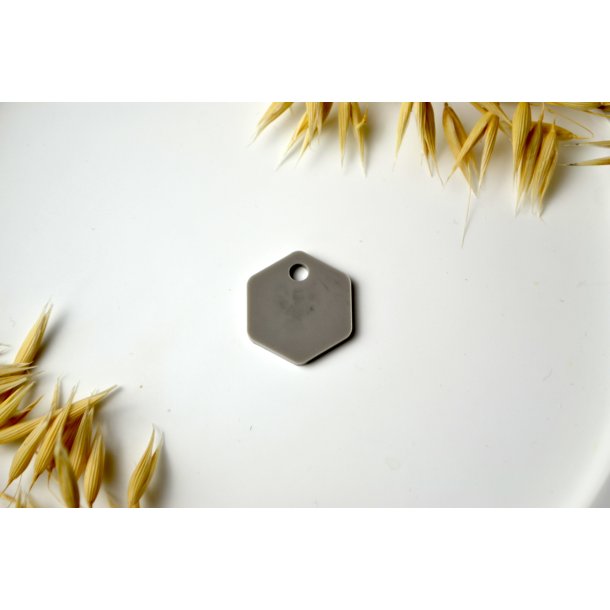Hundetegn, lille hexagon, gr�lig beige