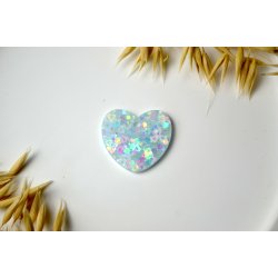 Hundetegn, stort hjerte, glitter