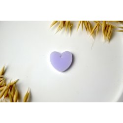 Hundetegn, lille hjerte, lys lilla med glitter
