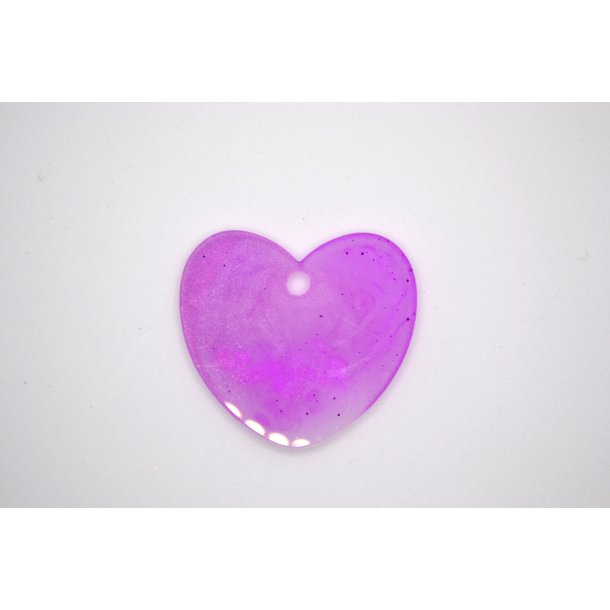 Hundetegn, stort hjerte, lys lilla