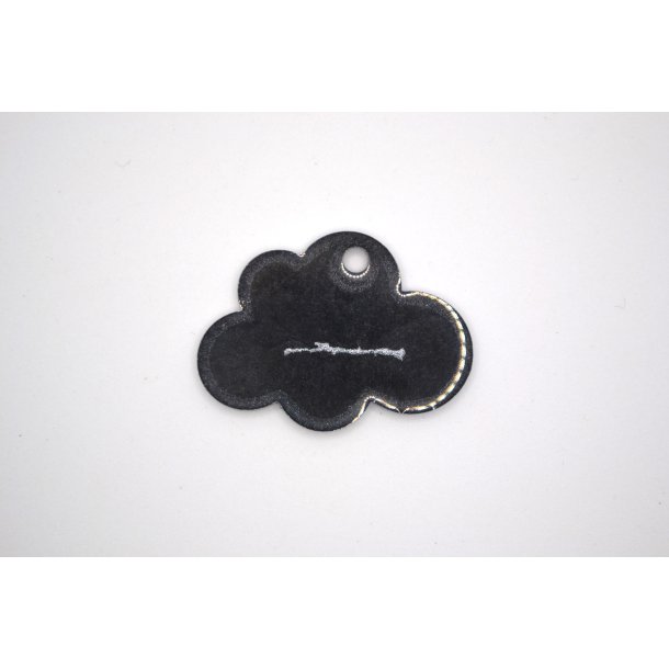 Hundetegn, lille sky, gr med glimmer