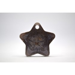 Hundetegn, stor stjerne, grlig sort med guld