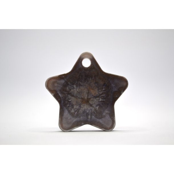 Hundetegn, stor stjerne, grlig sort med guld