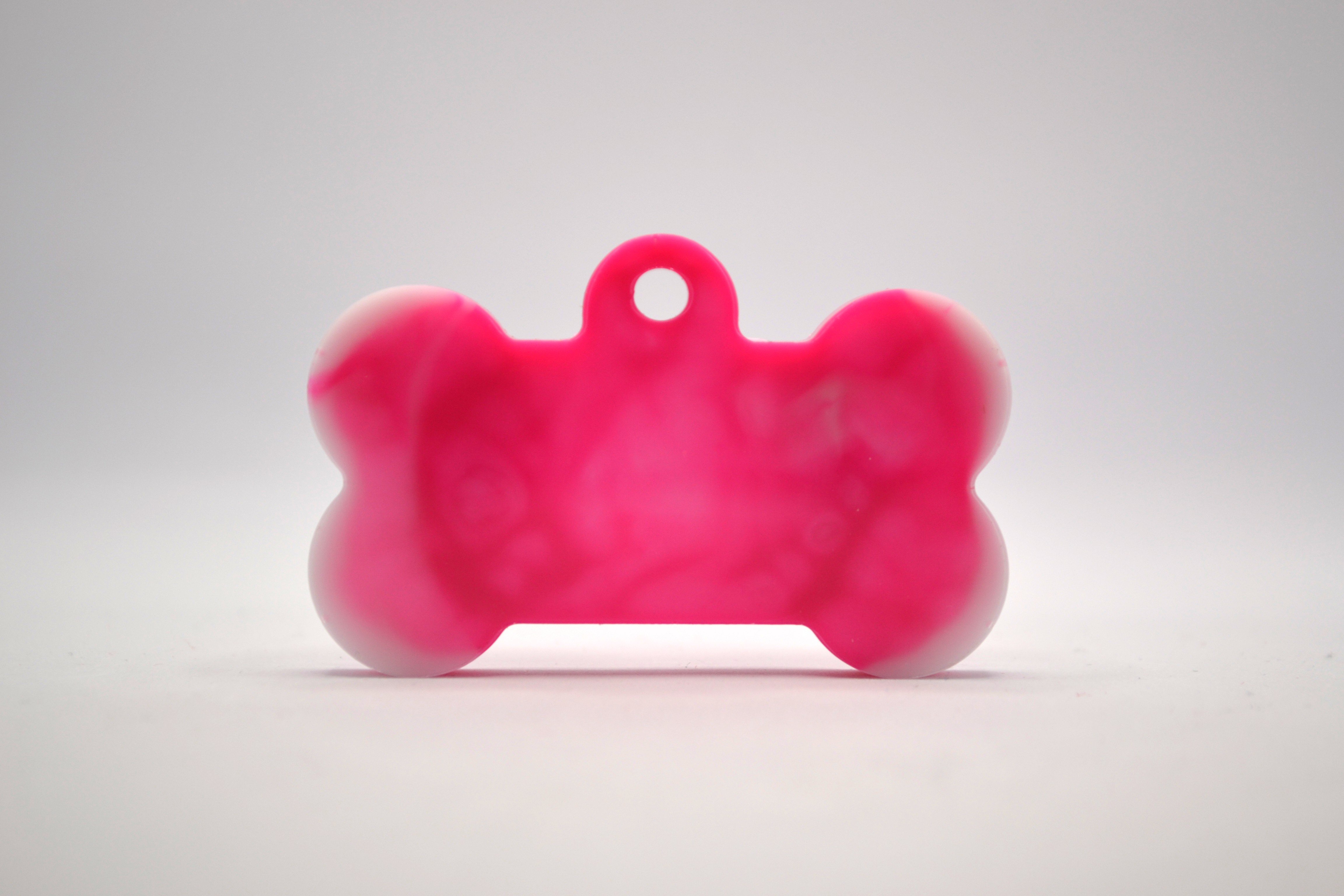 Hundetegn, stort kdben, pink og hvid