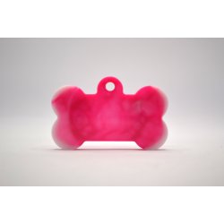 Hundetegn, stort kdben, pink og hvid