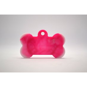 Hundetegn, stort kdben, pink og hvid