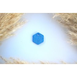 Hundetegn, lille hexagon, bl shimmer