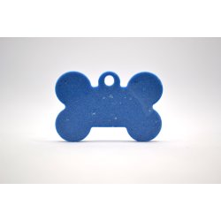 Hundetegn, lille kdben, bl og hvid 