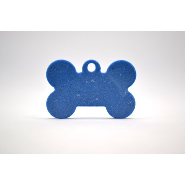 Hundetegn, lille kdben, bl og hvid 