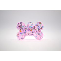 hundetegn, lille kdben, lyserd glitter