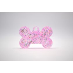 hundetegn, lille kdben, lyserd glitter