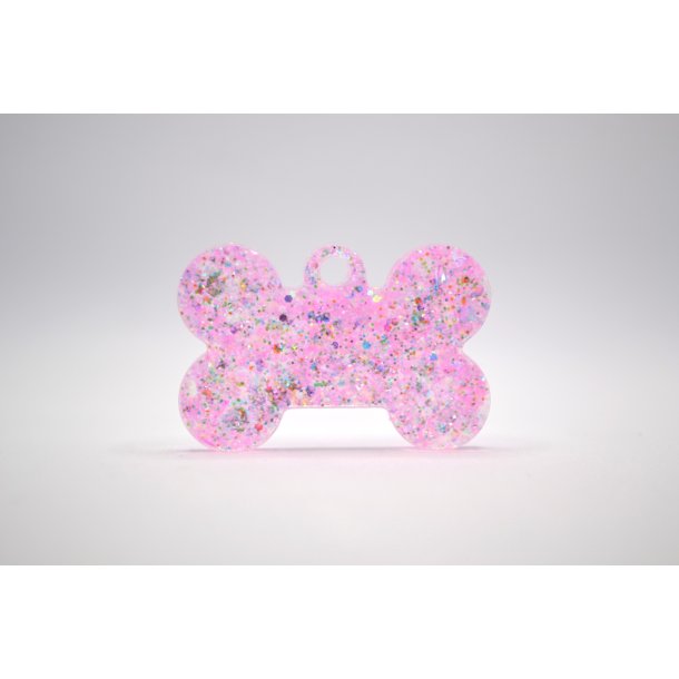 hundetegn, lille kdben, lyserd glitter