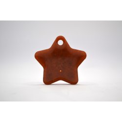 Hundetegn, stor stjerne, guld med guld glitter