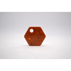 Hundetegn, lille hexagon, guld glitter