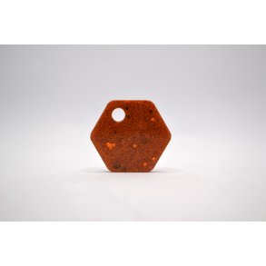 Hundetegn, lille hexagon, guld glitter