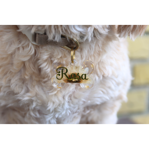 Rosa - blomst med bladguld