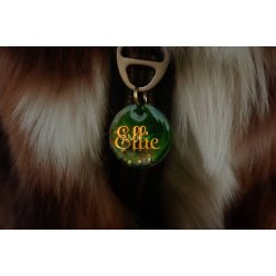 Ellie - grn med blade og bladguld