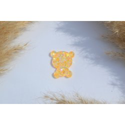 Hundetegn, lille bjrn, gul glitter